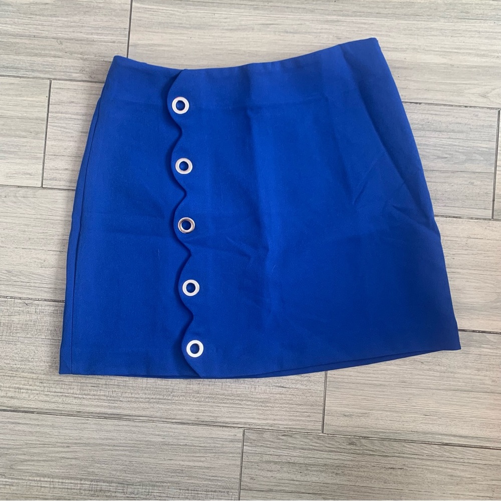 Mango Blue Mini Skirt